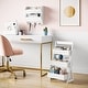 preview thumbnail 9 of 10, RiverRidge Kids Catch-All Wall Bookshelf with 2 Toy Storage Cubbies and 3 Wooden Hooks for Playroom, Nursery - White