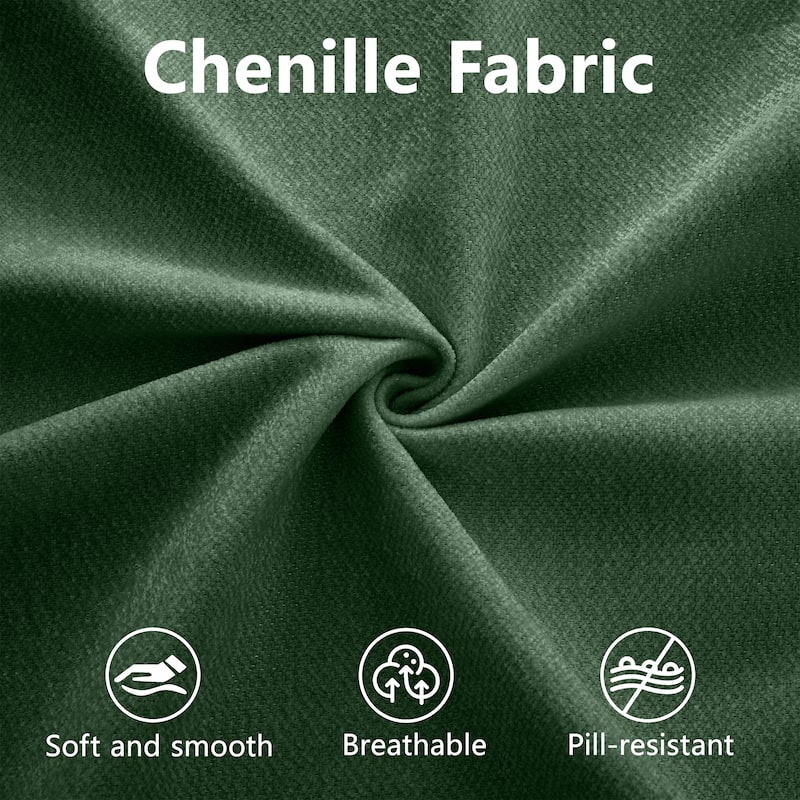 Chenille 3-Seater Sofa with Hidden Storage, Cylindrical Backrests & Armrests, Modern Modular Fabric Upholstered Couch