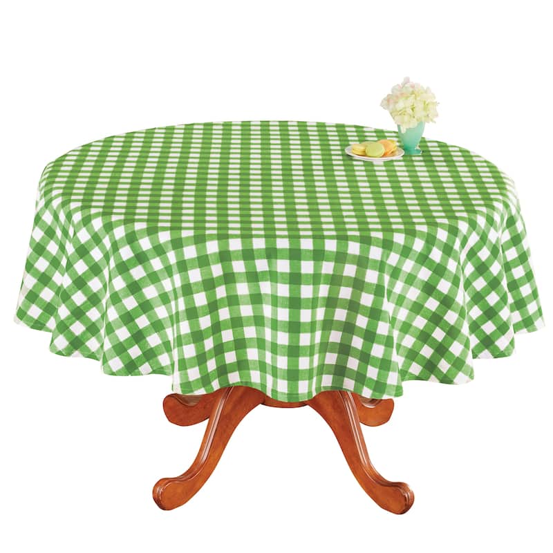 Machine Washable Buffalo Check Cotton Tablecloth