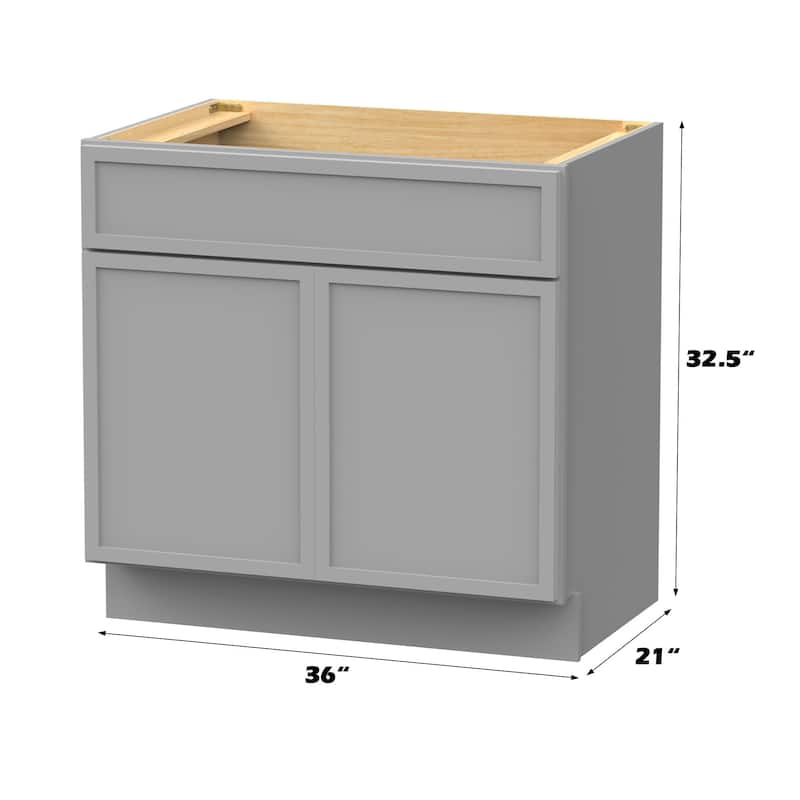 Vanity Art 36" Freestanding Single Base Storage Cabinet with Soft Close Doors