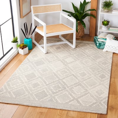 SAFAVIEH Handmade Casablanca Shag Jaione Diamond Trellis Rug