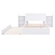 preview thumbnail 13 of 12, Storage Platform Bed with Headboard Pull-Out Shelves and Twin XL Size Trundle Bed, White