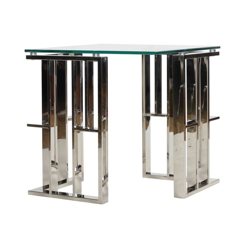 Cortesi Home Ripley Glass End Table