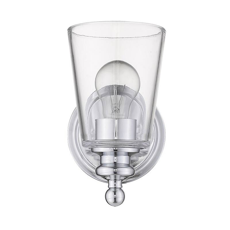 Modern Clear Glass Shade Wall Sconce with Swing Arm for Home Lighting