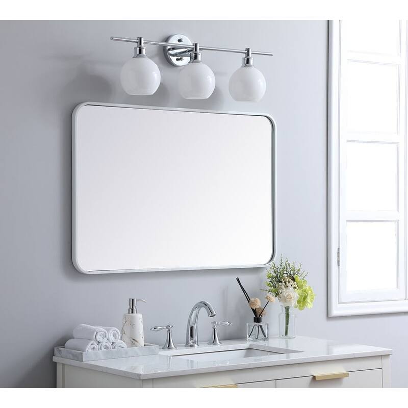 Elegant Lighting MR802436 Evermore 24" W x 36" H Rectangular Framed