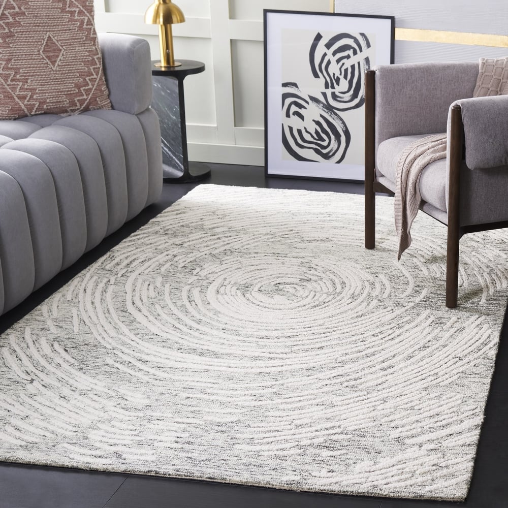 SAFAVIEH Handmade Abstract Neringa Contemporary Wool Rug