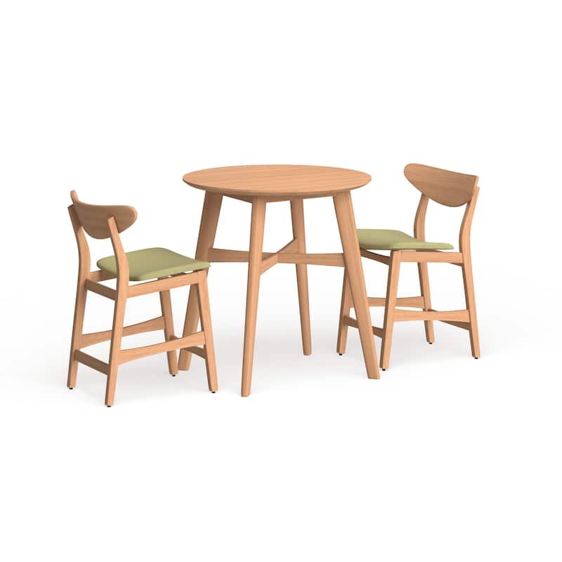 Carson Carrington Lund 3-piece Wood Counter-height Round Dining Set by Christopher Knight Home