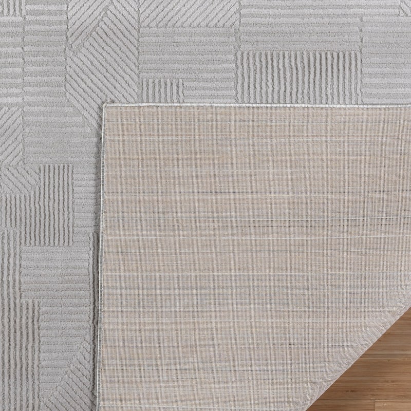 Gertmenian Arlo High Low Transitional Modern Gray Ivory Black Indoor Area Rug Collection