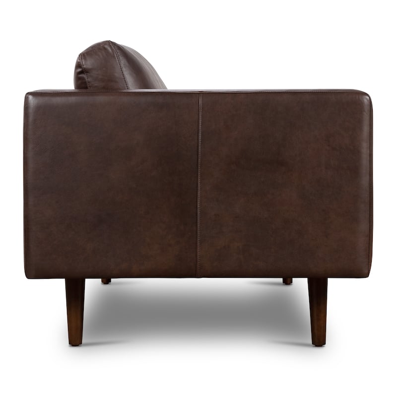 Poly & Bark Napa 72" Apartment Sofa - Full Grain Genuine Italian Leather