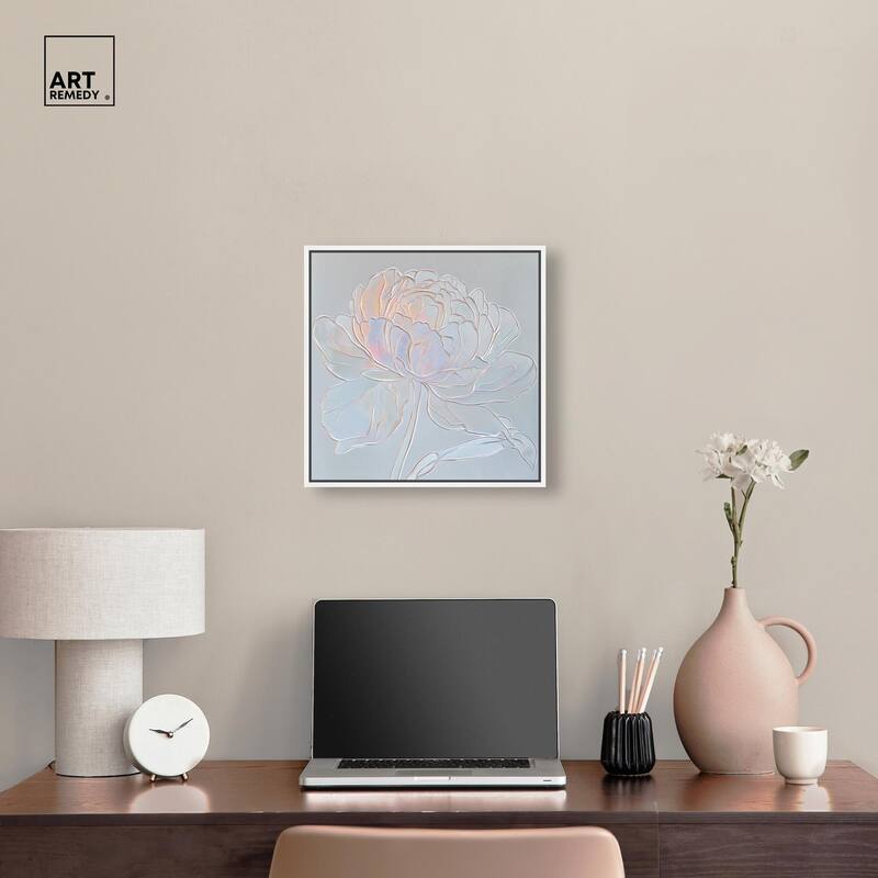 Embossed Flower I Canvas by Art Remedy