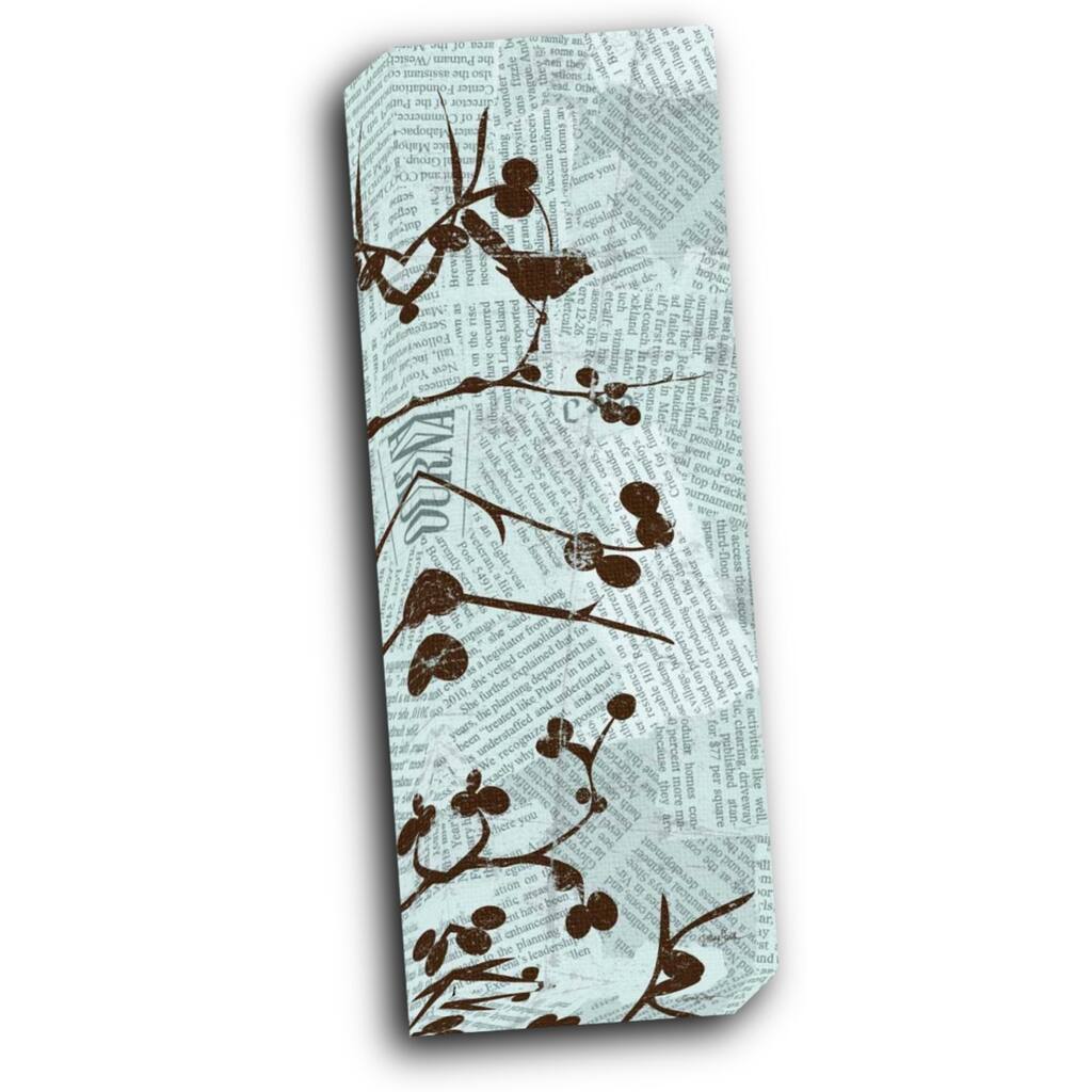 Bird Branches 4 8x24 Gallery Wrapped Stretched Canvas