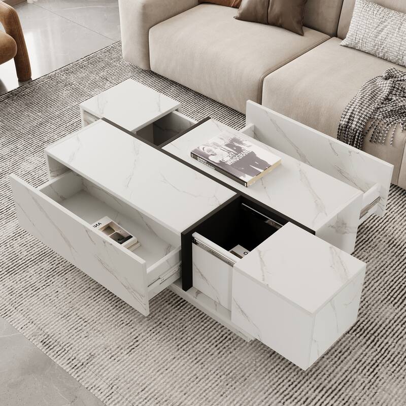Rectangular Sliding Top Coffee Table