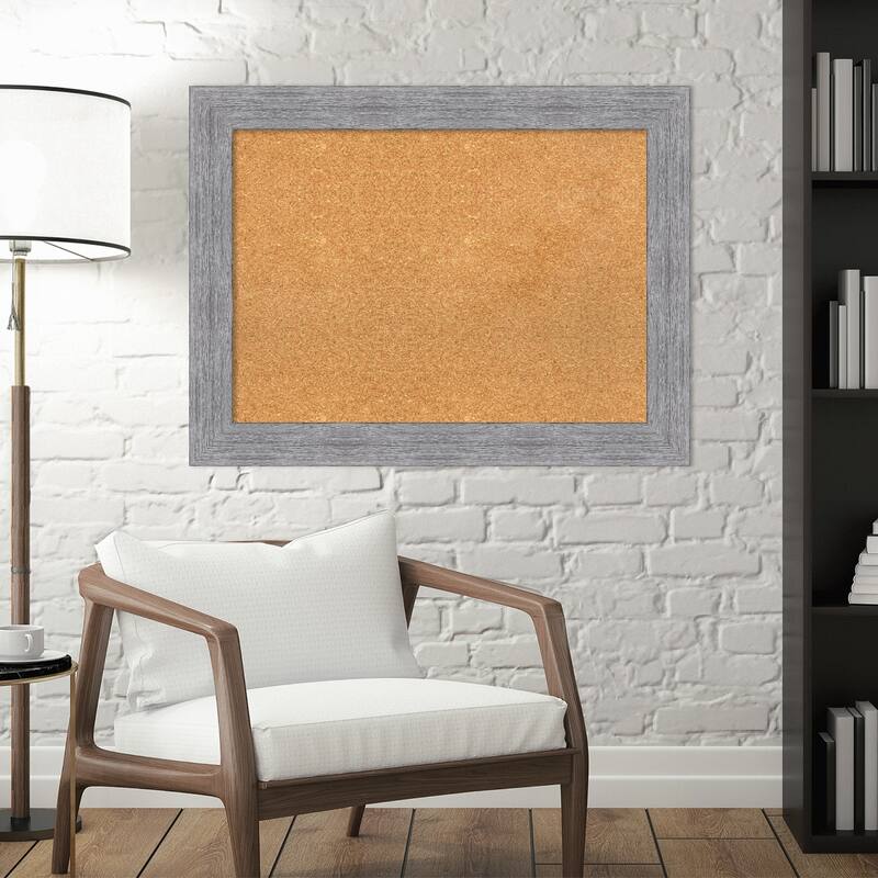 Bark Rustic Framed Cork Bulletin Memo Board