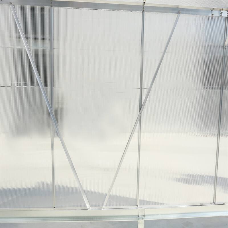 Polycarbonate Greenhouse,Heavy Duty Outdoor Walk-in Green House Kit - 6.3'*10.2'*7'