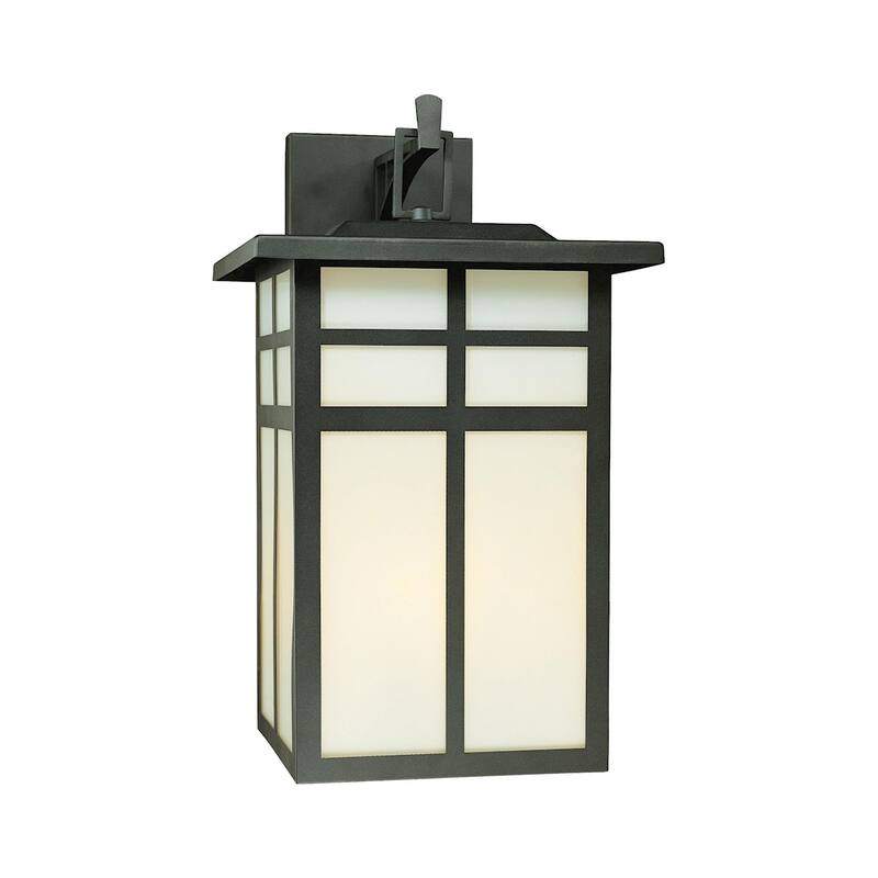 Elk Home Mission Black Metal 3 Light Outdoor Wall Sconce