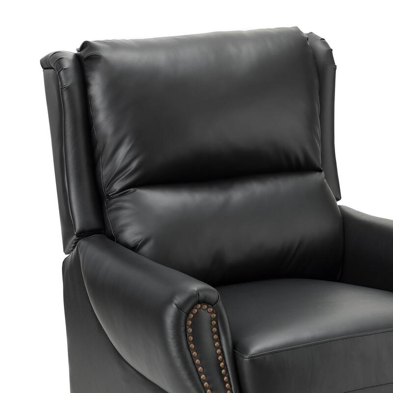 Alicia 32.68" Wide Genuine Leather Manual Recliner