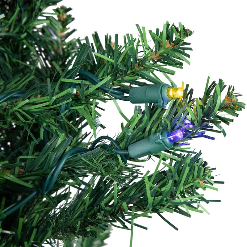 6' LED Pencil Northern Balsam Fir Artificial Tree Multi Lights - 6 Foot