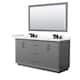 Option Dark Gray, Black Trim, Giotto Quartz Top