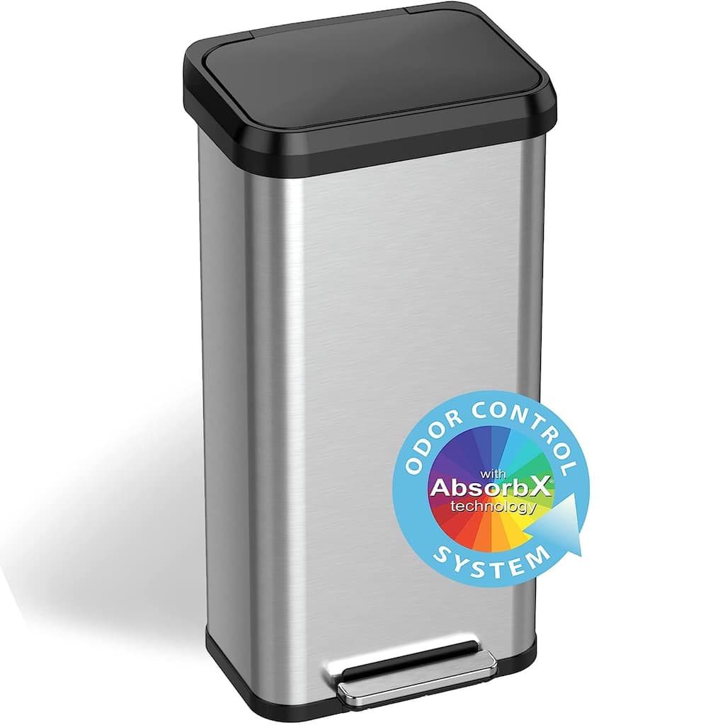iTouchless 20 Gal SoftStep EXP Stainless Steel Kitchen Trash Can