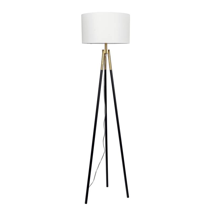 Light Luxury Brass Gold Floor Lamp with Triangle Stand - Black,Gold,White