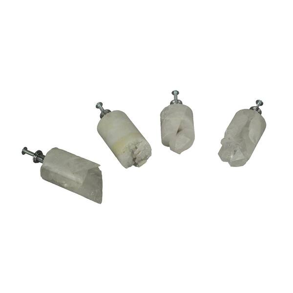 Shop White Quartz Crystal Core Drawer Handles Cabinet Pulls