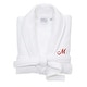 preview thumbnail 6 of 27, Authentic Hotel and Spa White Unisex Turkish Cotton Waffle Weave Terry Bath Robe with Red Script Monogram L/XL - M