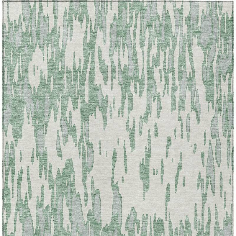 HomeRoots Abstract Transitional Rectangle Outdoor Rug