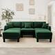 Option Green- 3-Seater-2 Ottoman