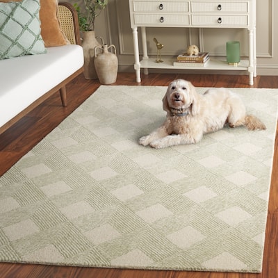 SAFAVIEH Handmade Ebony Enni Contemporary Wool Rug