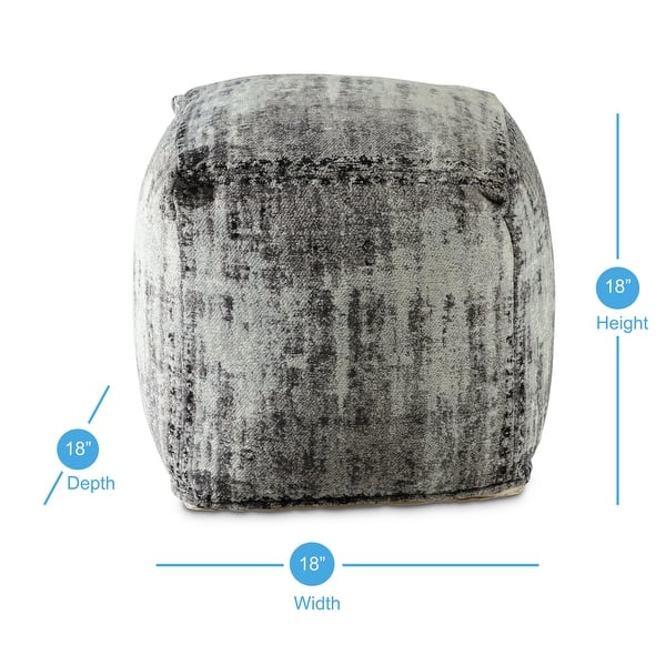 The Curated Nomad Hawley Pouf Ottoman