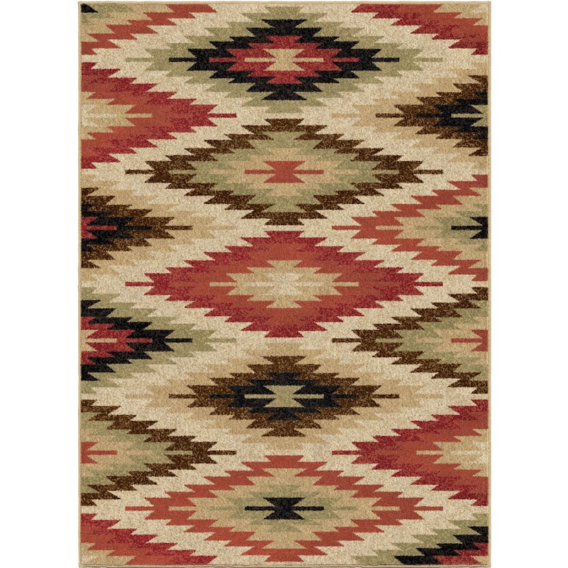 Lodge King Southwes Diamon Rug - 7'10"x9'10"