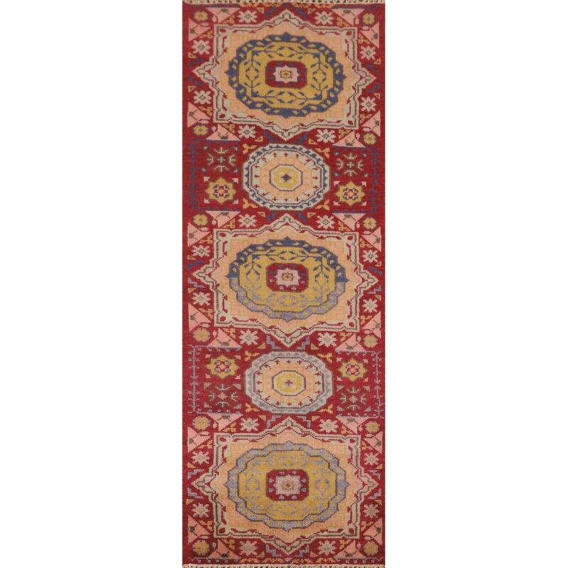 Red Heriz Serapi Oriental Runner Rug Handmade Wool Carpet - 2'5" x 7'10"