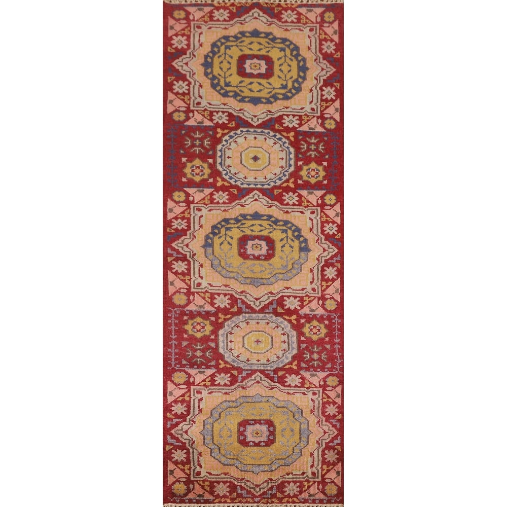 Red Heriz Serapi Oriental Runner Rug Handmade Wool Carpet - 2'5" x 7'10"