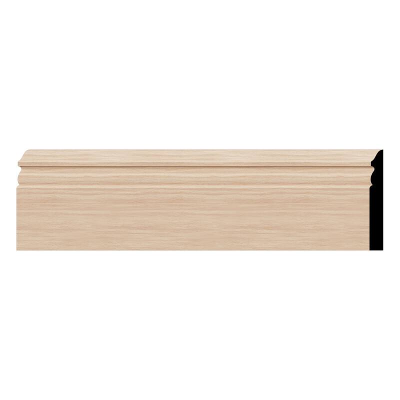 WM518: 9/16-in D x 5-1/4-in W x 96-in L Americraft Solid Hardwood Stain Grade Base Moulding - Red Oak