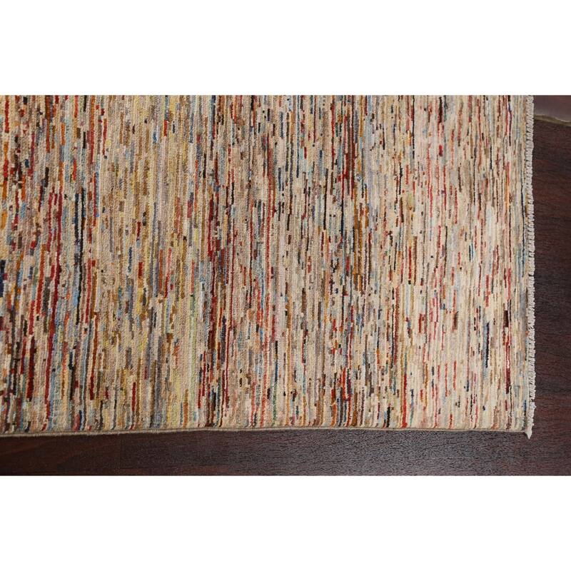 Contemporary Gabbeh Kashkoli Wool Area Rug Hand-knotted Bedroom Carpet - 5'3" x 7'7"