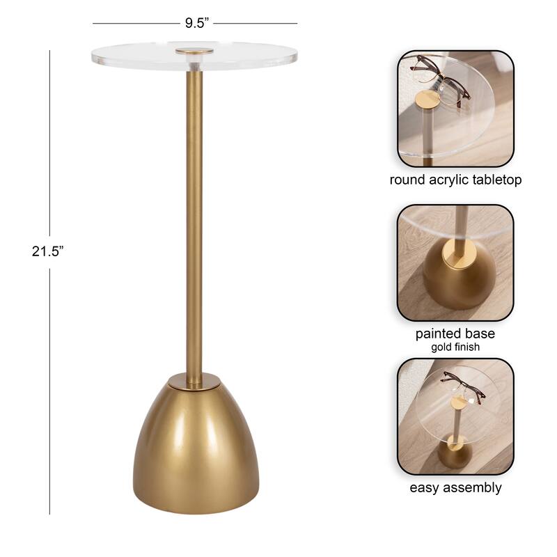 Kate and Laurel Acari Round Drink Table