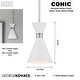 preview thumbnail 6 of 6, Kovacs Conic 5-1/2" Wide Single Light Mini Pendant with Glitter Gloss