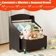 preview thumbnail 8 of 21, Costway Kids Wooden Toy Storage Unit Organizer w/Rolling Toy Box &