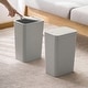 preview thumbnail 1 of 40, 2.6 Gallon Slim Plastic Trash Can with Press Top Lid 2 pack - Gray