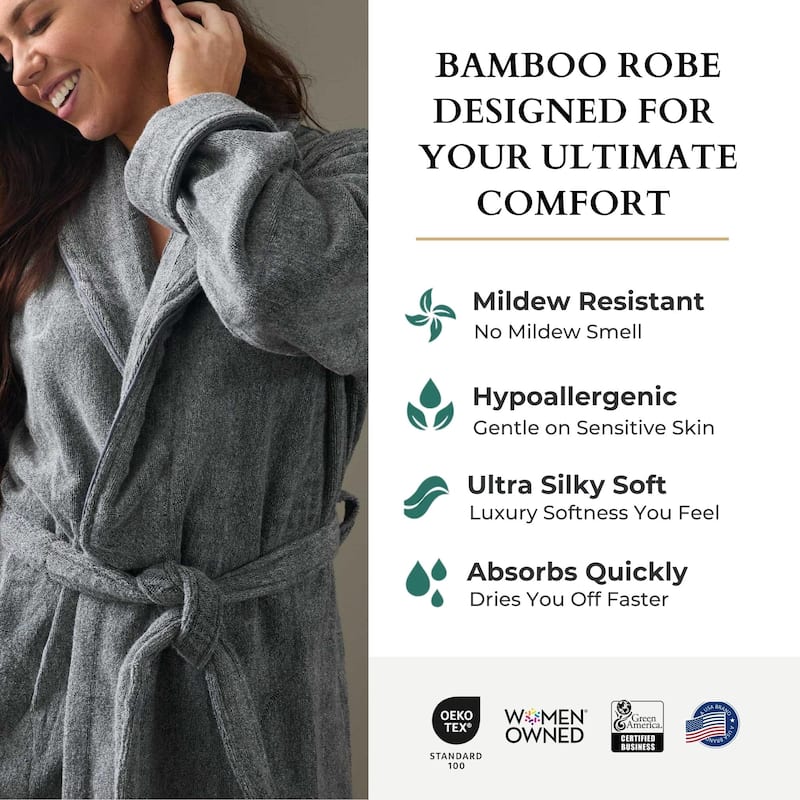 BedVoyage viscose from Bamboo Cotton Bath Robe