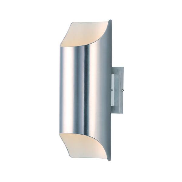 slide 2 of 4, Lightray 5.75" Wide Aluminum Outdoor Wall Light Brushed Aluminum