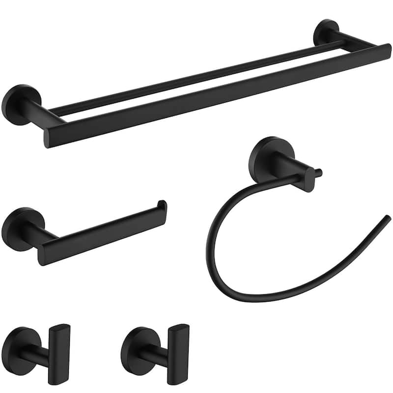 Modern Bath Hardware Set Towel Holder Set in Stainless Steel