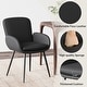 preview thumbnail 7 of 7, Modern minimalist dining chair faux leather upholstery with metal legs