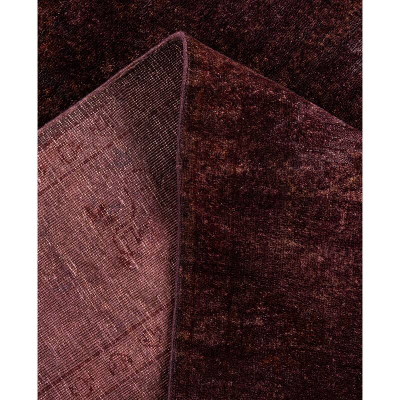 Overdyed One-of-a-Kind Hand-Knotted Area Rug - Purple - 5' 3" x 7' 7"