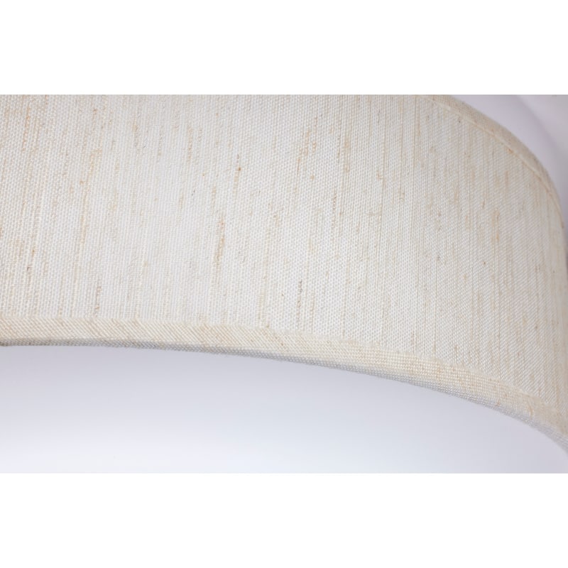 15 inch CCT Selectable Fabric Drum LED Decor Flush Mount Fixture Beige Fabric Shade Acrylic Diffuser - Beige Fabric