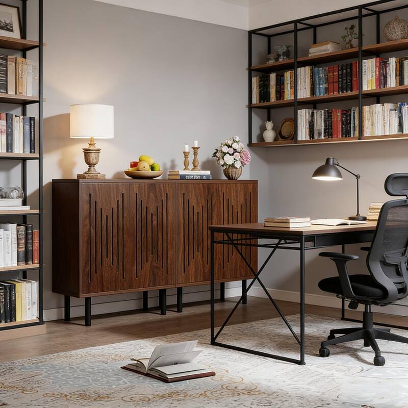 Rustic Cabinet, Set of 2 Storage Cabinet,Classic Sideboard Cabinet