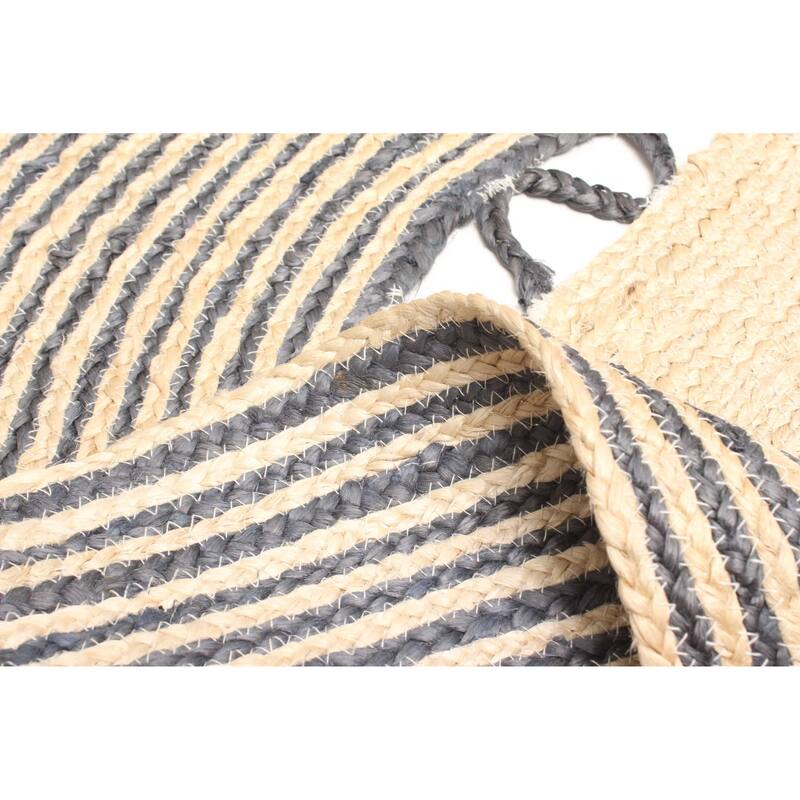 ECARPETGALLERY Braided Weave Palas Denizli Tan Jute Rug - 4'0 x 4'0