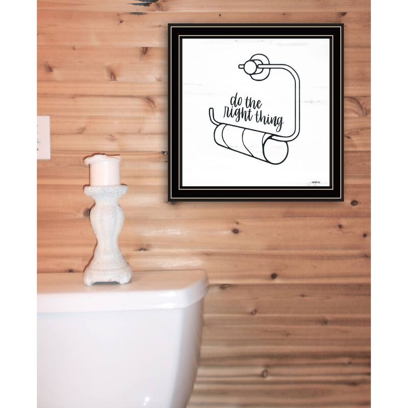 TrendyDecor4U Contemporary "Empty Toilet Paper Roll" Framed Print Wall Art