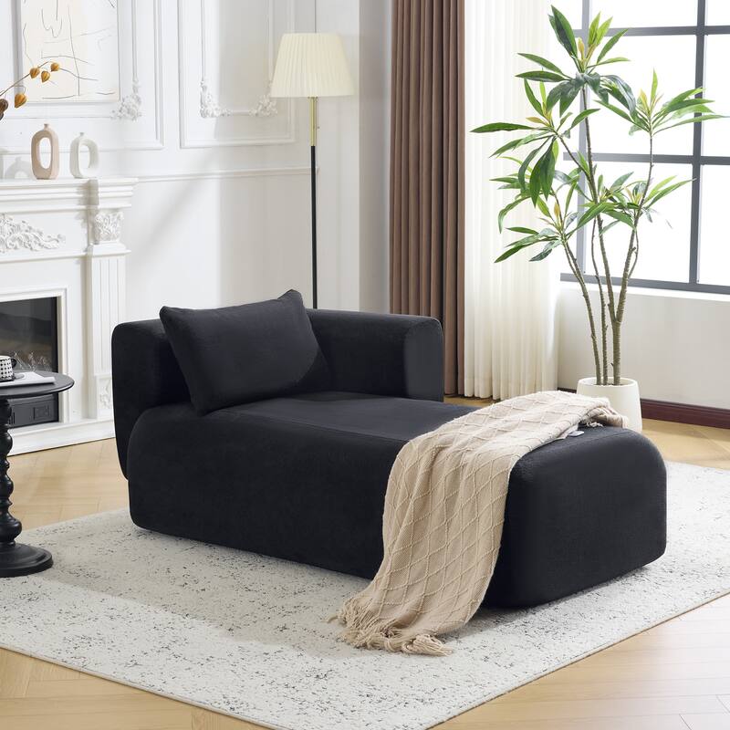 Bezseller Modern Chaise Lounge - Upholstered Sofa with Pillows for Bedroom & Living Room