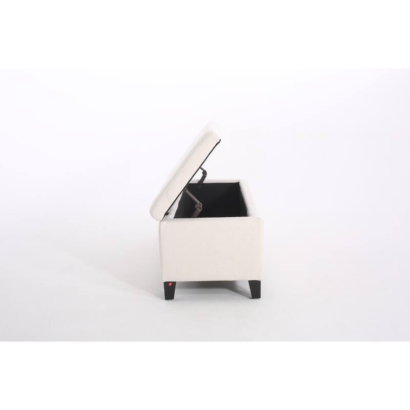 White Storage Ottoman: Modern Design, Ample Space